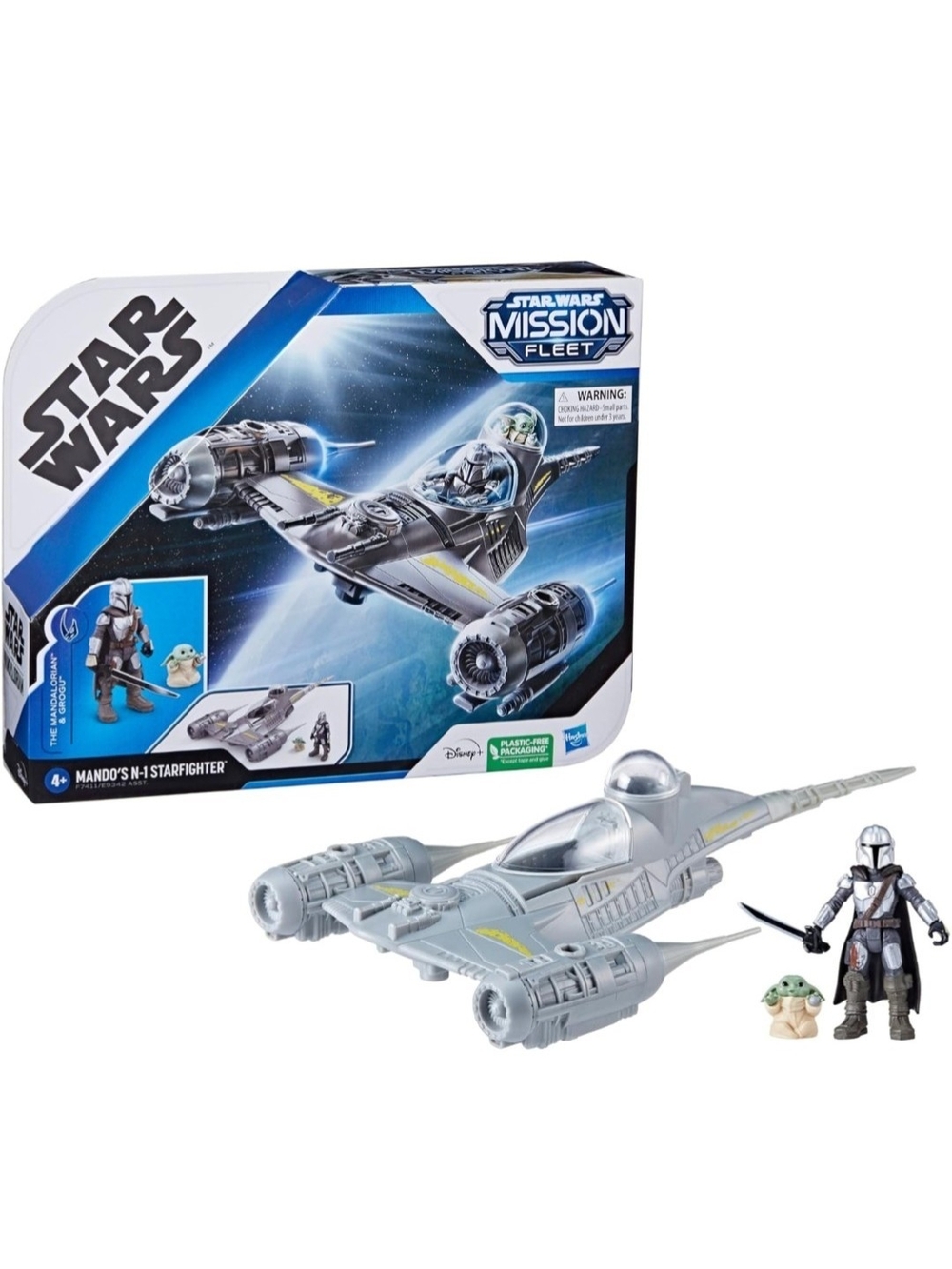 #121 Star Wars Mission Fleet Mando's N-1 Starfighter - Silver